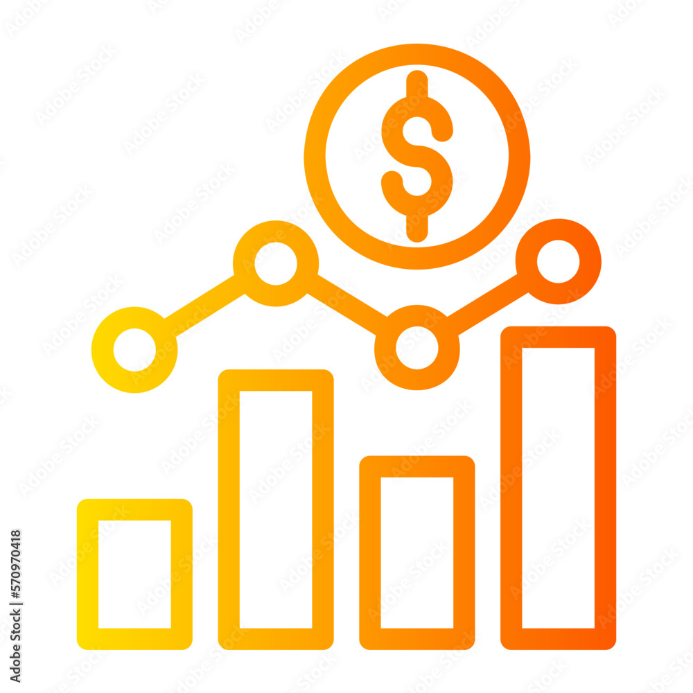 stock market gradient icon stock market gradient icon