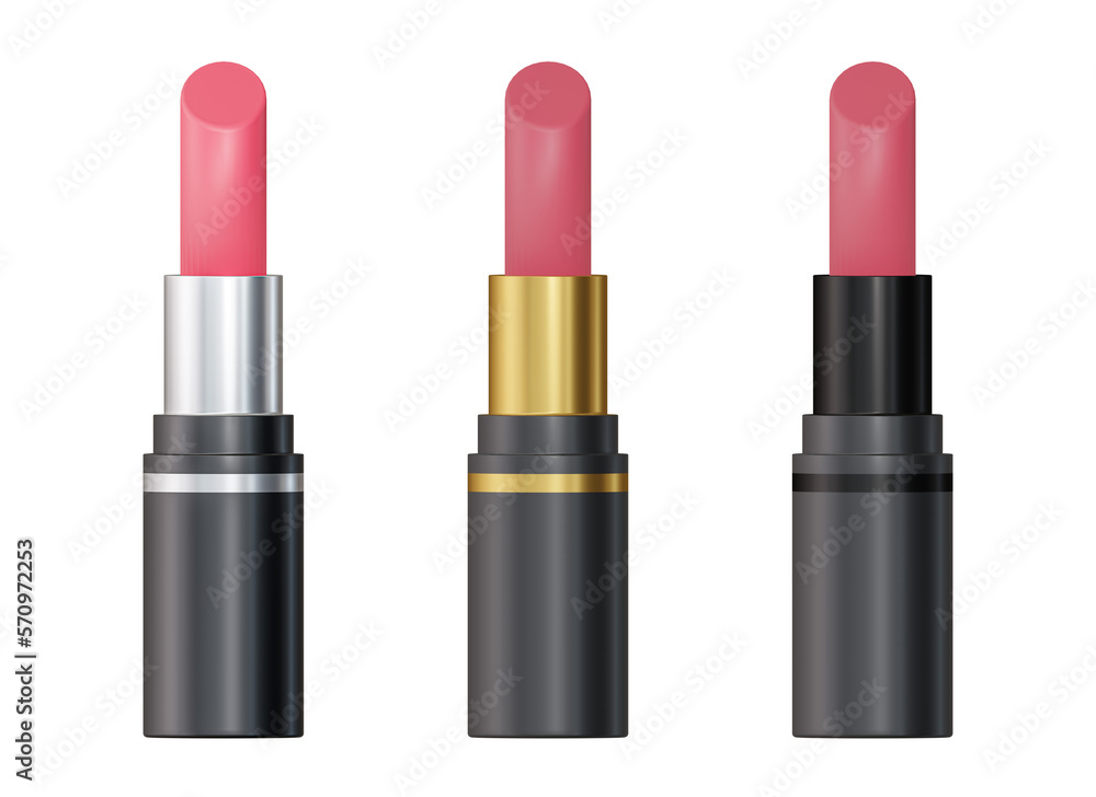 Fototapeta premium three lipstick diffrent color choose. lipstick mockup