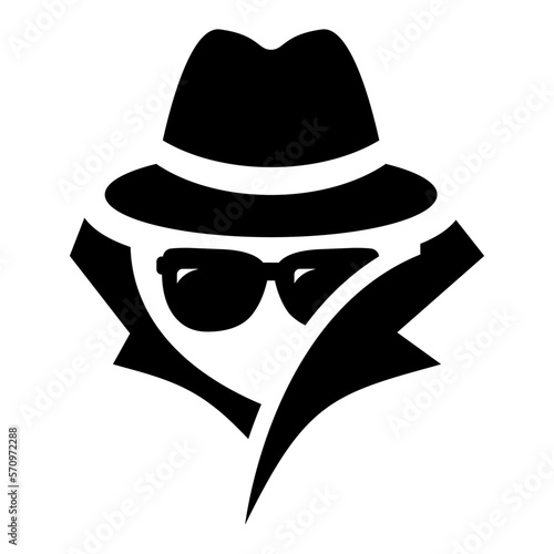 Spy icon. Detective or agent vector illustration