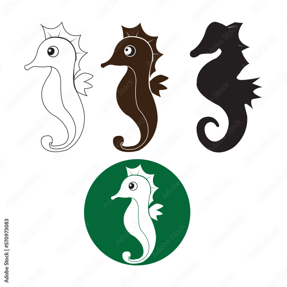 Naklejka premium seahorse icon