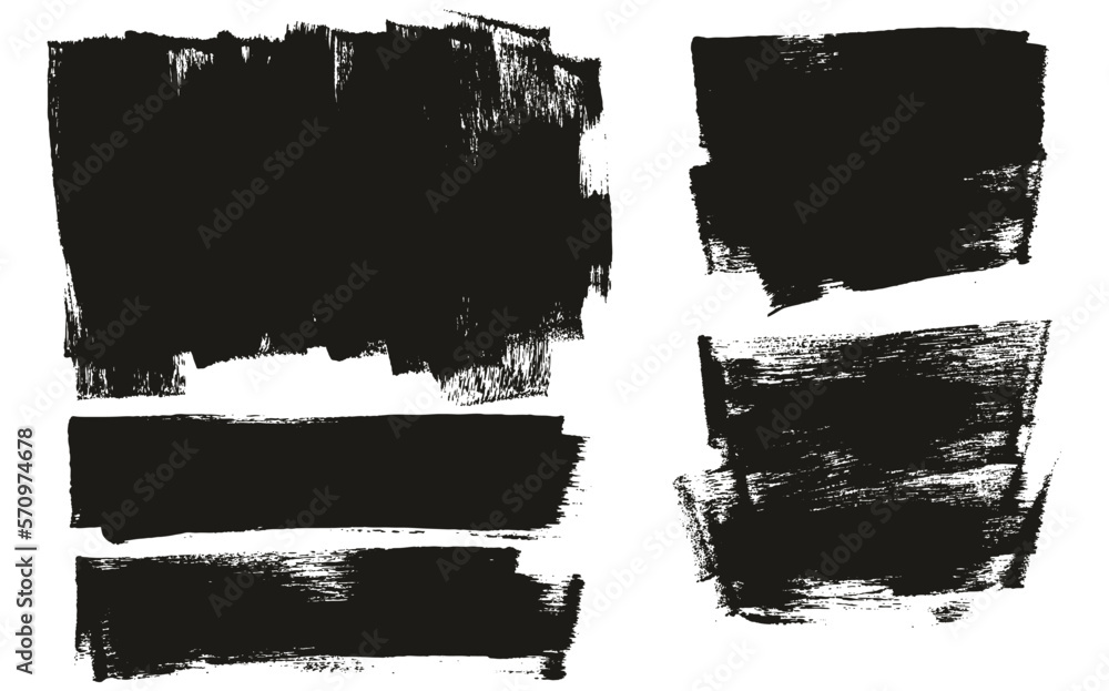 Flat Sponge Thick Artist Brush Long Background Mix High Detail Abstract Vector Background Mix Set 