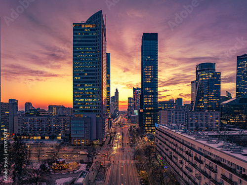 Obraz na płótnie Warszawa w salonie