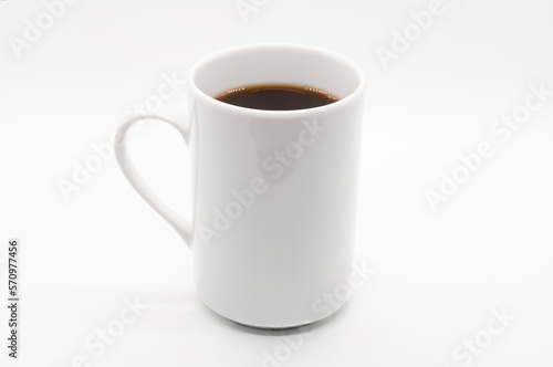 White coffee cup isolated on a white background