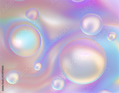 abstract background with bubbles in soft dream colors