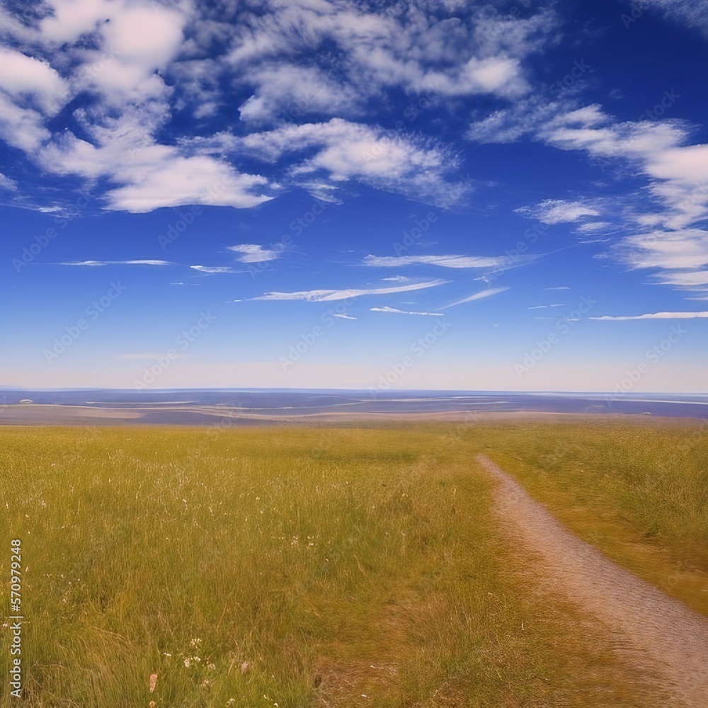 Wide Open Landscape With A Beautiful View Highly Detailed