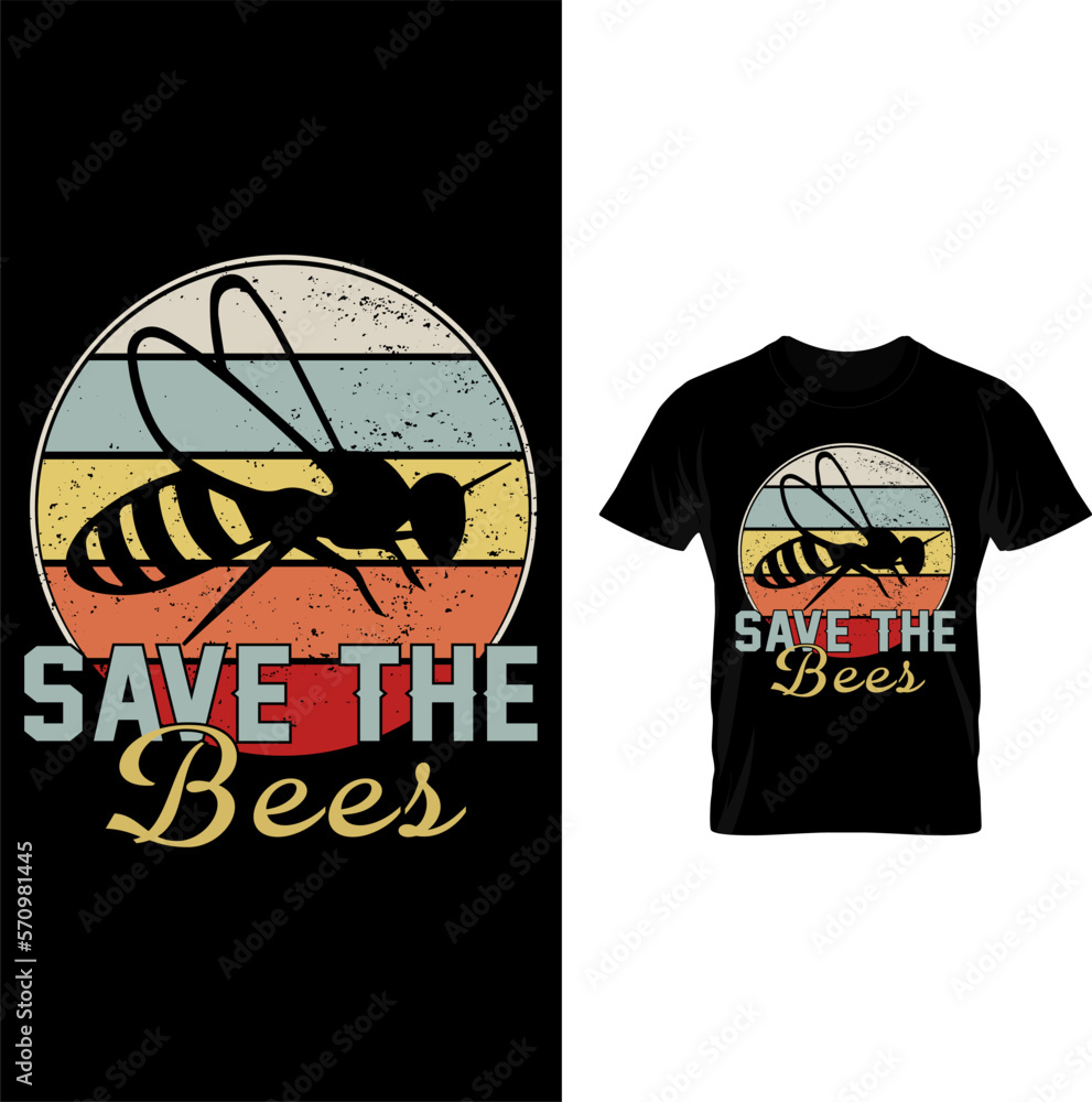 SAVE THE BEES T-SHIRT DESIGN