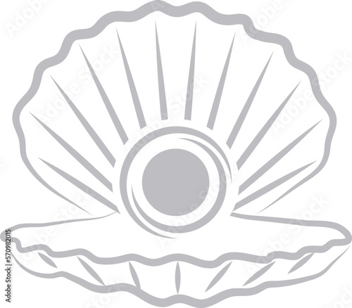 Muschel und Perle Logo, Muschel Logo