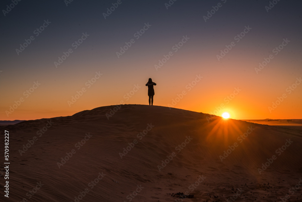 sunset, sahara, desert, landscape, natur, light,  camel