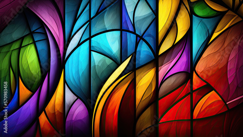 Photo Abstract stained glass illustration