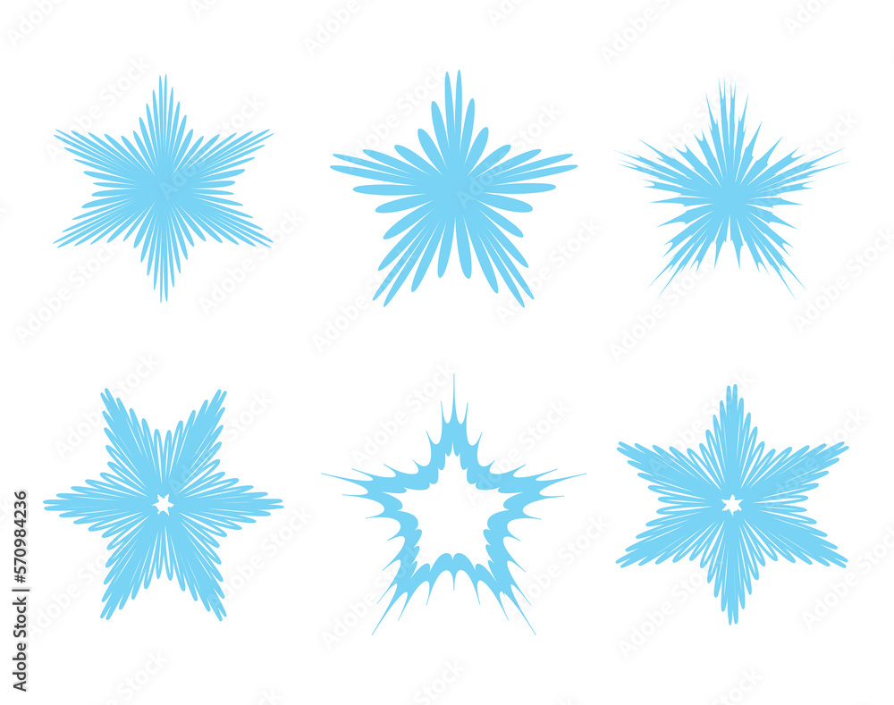 Christmas Sky Blue Snowflake Star On White Background Christmas Sky Blue Snowflake Star On White Background