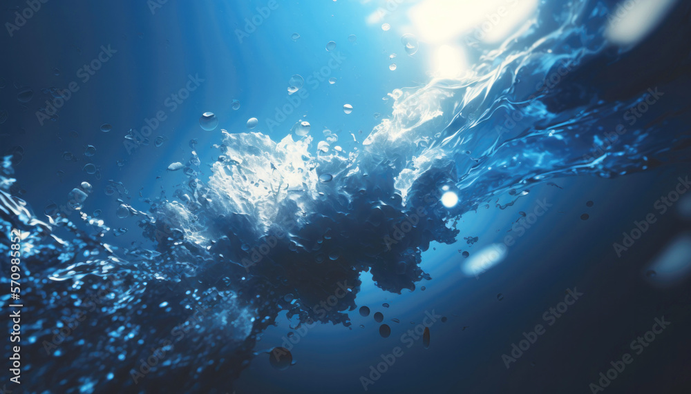 Aquatic Abstraction: A Simplistic Interpretation of the Sea, generative AI