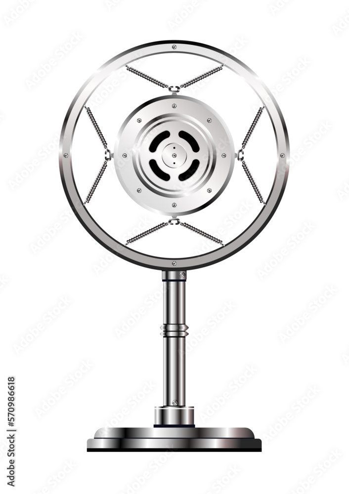 Obraz premium retro microphone isolated - vector illustration