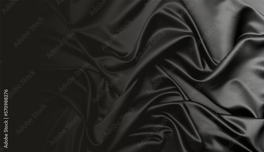 Black silk background.