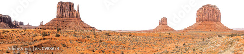 Monument Valley with transparent sky