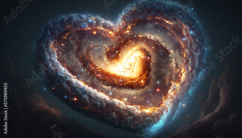 Galaxie in Herzform