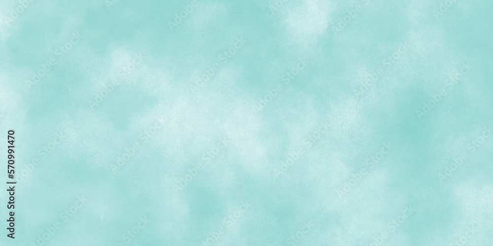 Obraz premium Abstract Watercolor shades blurry and defocused Cloudy Blue Sky Background, blurred and grainy Blue powder explosion on white background, Classic hand painted Blue watercolor background for design.