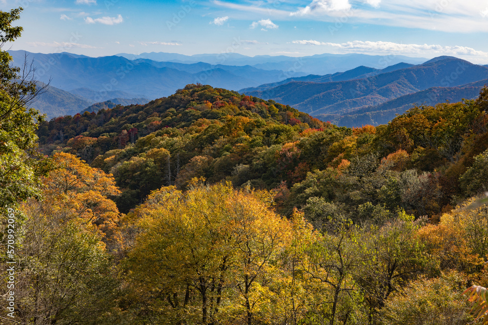 Fall In Smoky Mountains Stacked Hills