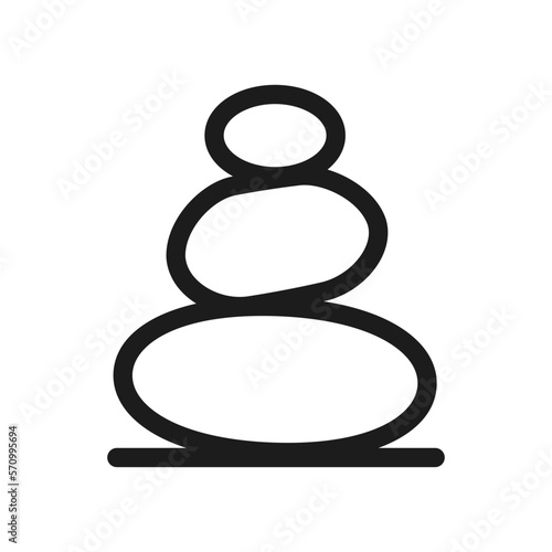 SPA logotype element. Isolated vector icon of zen stones.