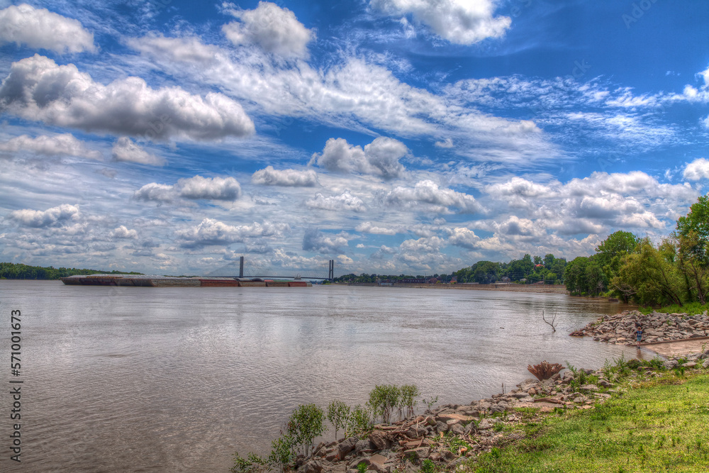 Beautiful clouds above the Mississippi River at Red Star Landing Beautiful clouds above the Mississippi River at Red Star Landing