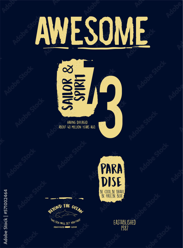 Fototapeta premium fashion type and slogan for print