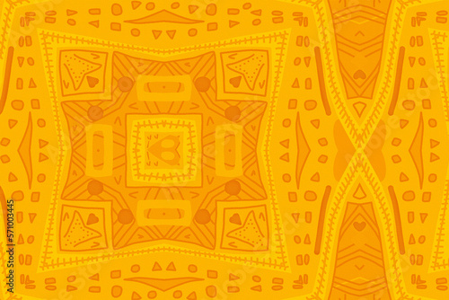 Colored African fabric – Seamless and textured design, geometric shapes and lines, illustration