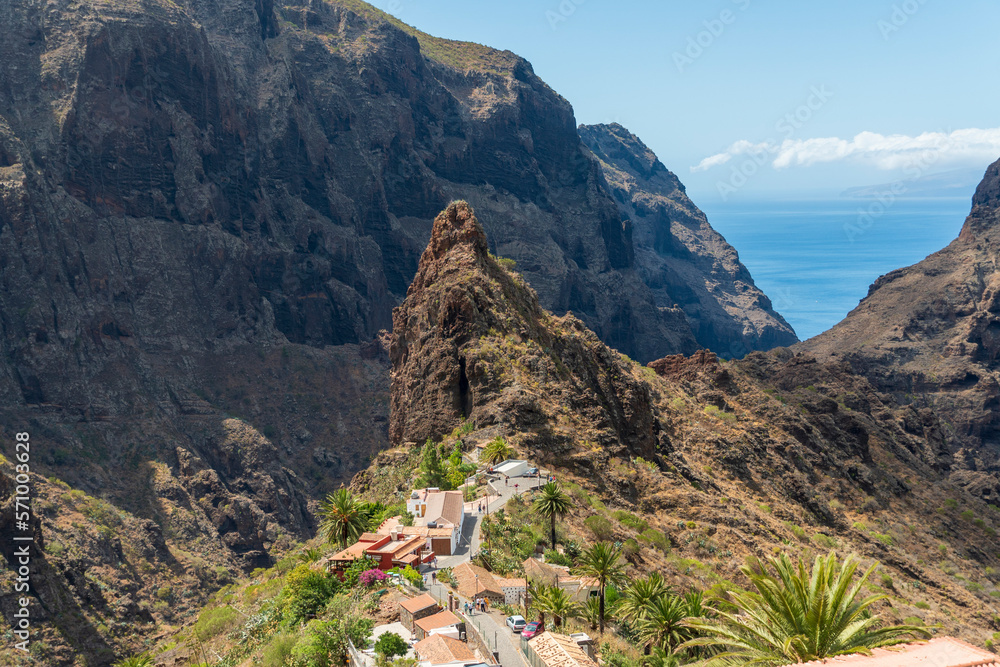 Masca is one of the most picturesque parts of Tenerife island and is  located in the northwest at the foot of the Teno Mountains Canary islands  Spain Stock Photo | Adobe Stock
