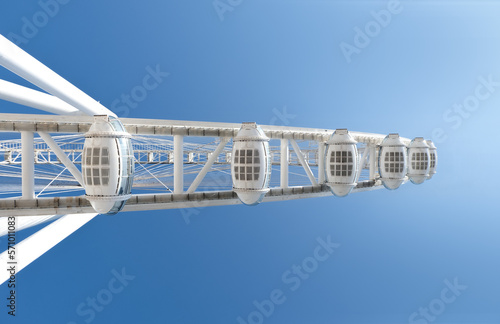 Canvas Print Observation wheel against clear blue sky