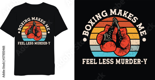Vintage Type Boxing T-shirt Design 