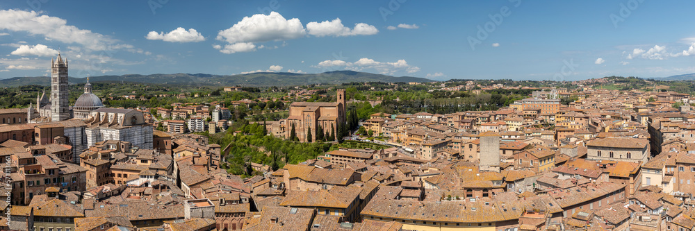 Panorama of beautiful Siena