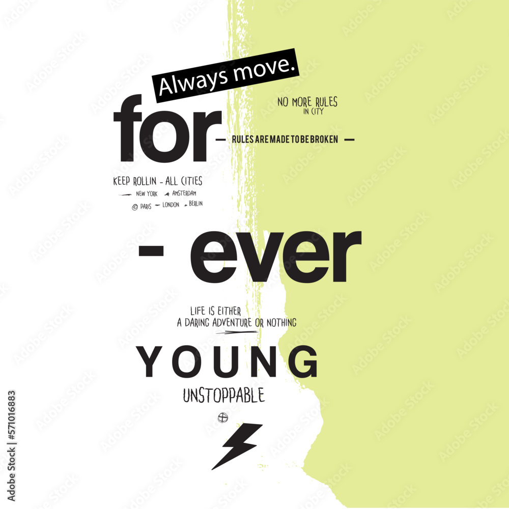 Obraz premium fashion type slogan for print