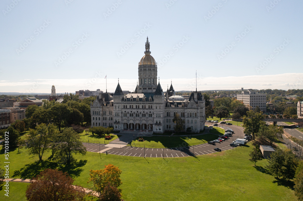 Obraz premium Connecticut state capitol building in Hartford, Connecticut.