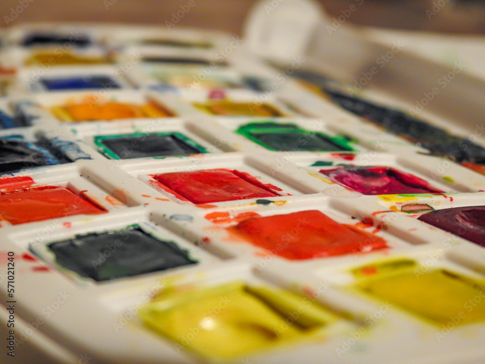 Obraz premium paints and brushes