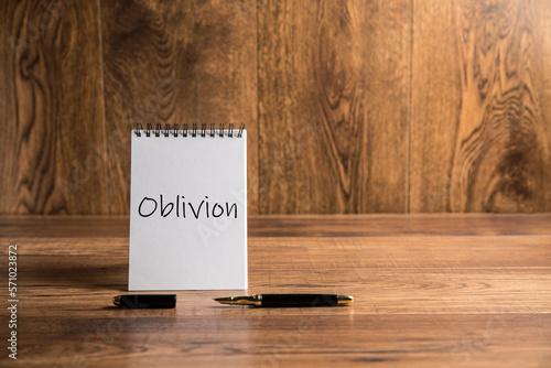 Fotografie The inscription on the oblivion notebook