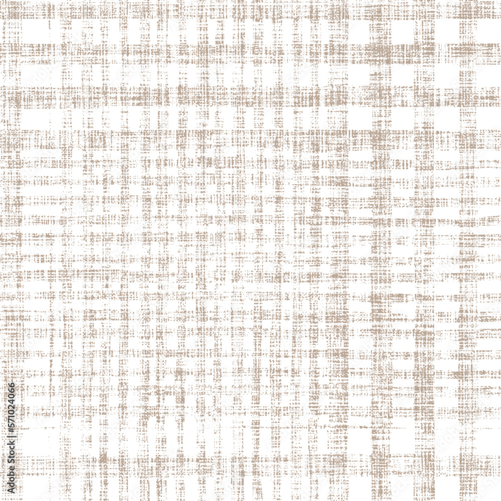 plaid brush strokes seamless pattern design for fashion textiles, graphics, backgrounds and crafts linen texture beige white thin lines