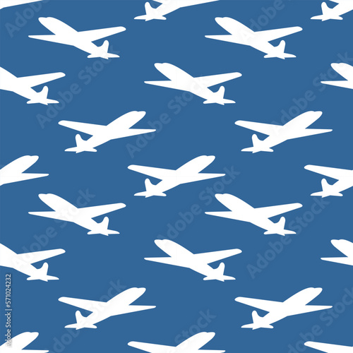 Airplane seamless pattern. Vector illustration