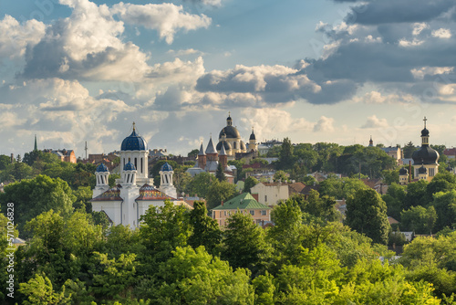 Chernivtsi cityscape in summer, Ukraine.