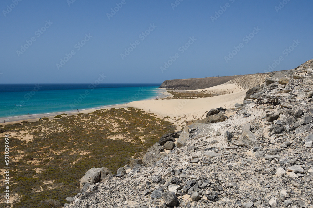 Dunes of the Sotavento Beach in Jandia, Fuerteventura