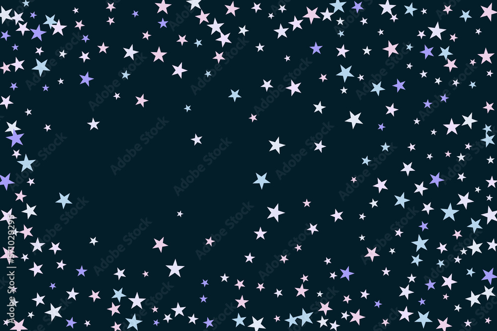 Fototapeta premium Star confetti. Abstract casual confetti background. Bright design pattern.