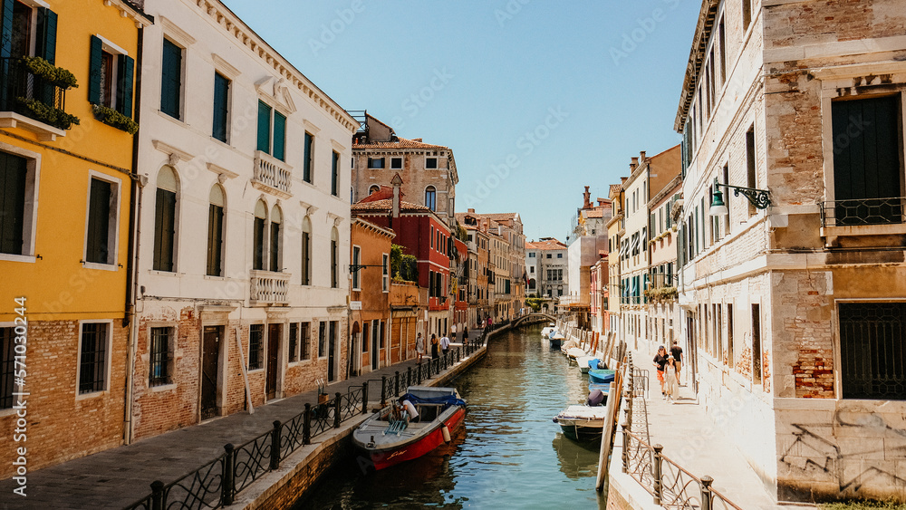 Streets and buildings in venice italy italia roman ancient architecture gothic style water gondola murano glass