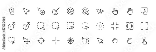 pointer icons, click, hand click icon. Cursor arrow icon. Clicking finger. Computer mouse click. Vector illustration. click icon vector. select, press symbol vector illustration isolated for website