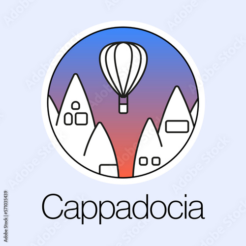 Minimalist Icon of Cappadocia, Turkey 