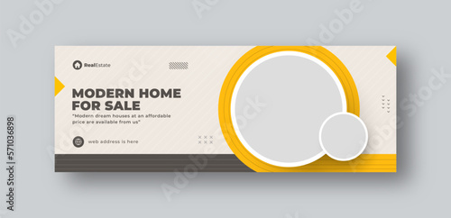 Real estate social media facebook cover web banner template