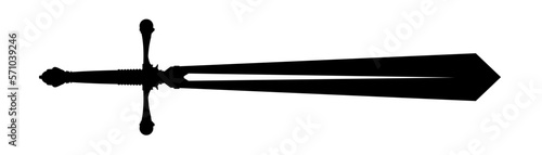 sword silhouette - vector illustration	