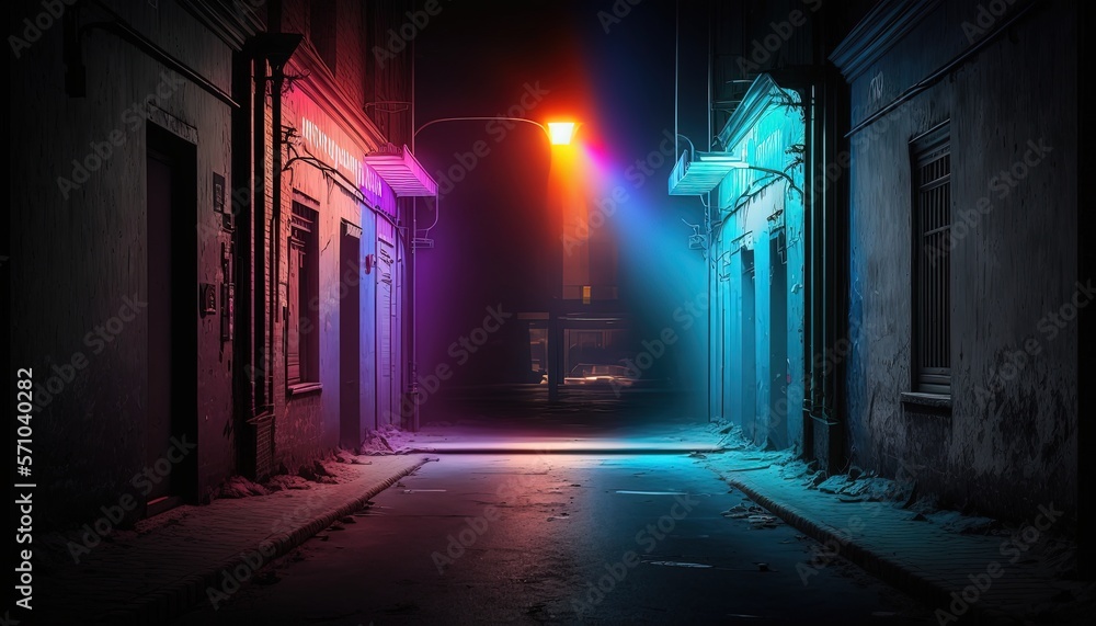 dark road with nobody at midnight time, idea for background backdrop, wallpaper, Generative Ai dark road with nobody at midnight time, idea for background backdrop, wallpaper, Generative Ai