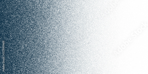 Stipple pattern, dotted geometric background. Stippling, dotwork drawing, shading using dots. Pixel disintegration, random halftone effect. White noise grainy texture. Vector illustration