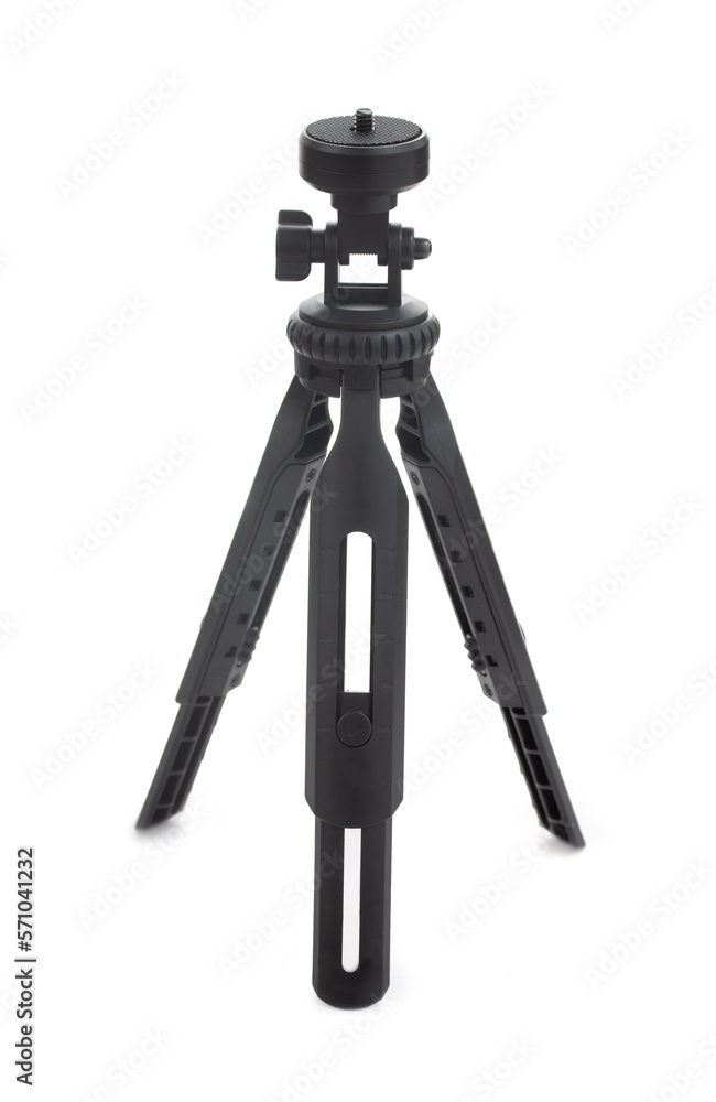 Portable tripod for mobile phone or small camera isolated on a white background. Portable tripod for mobile phone or small camera isolated on a white background.