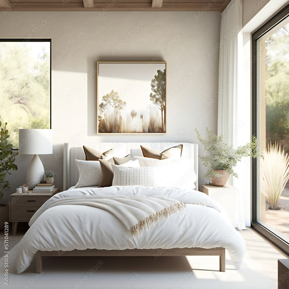 Fototapeta premium New modern bedroom. ai