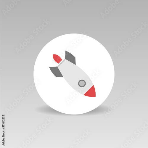 Failed startup vector round icon Financial failure