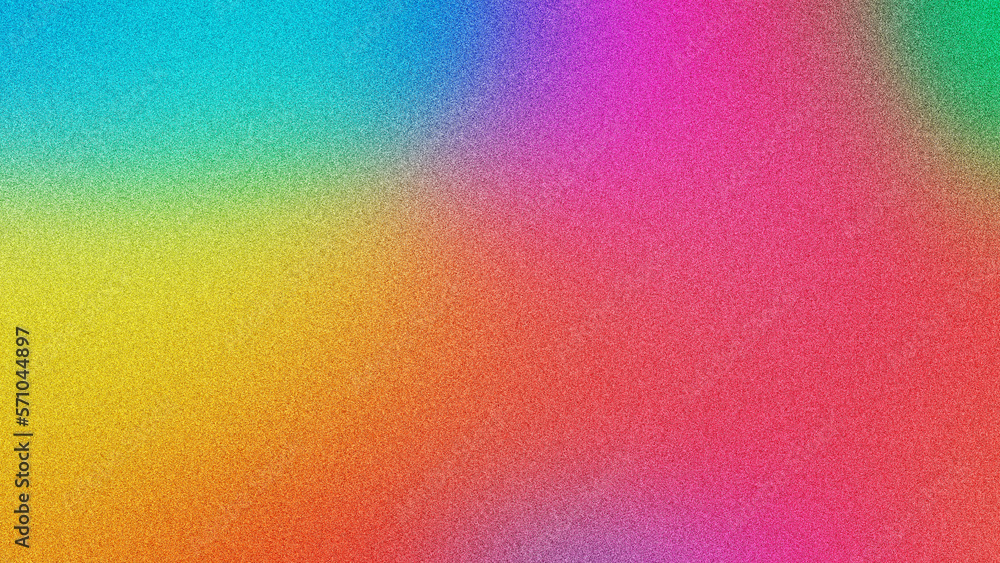4K Digital grainy gradient with a colorful soft noise effect. A unique blend of vintage vibes and lo-fi VHS Glitch Texture. - obrazy, fototapety, plakaty 