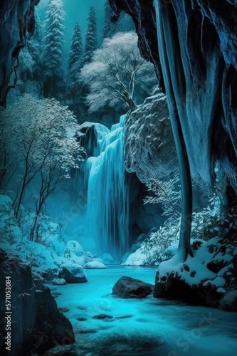 Waterfall forest nature tropical winter colors background jungle wallpaper winter 2